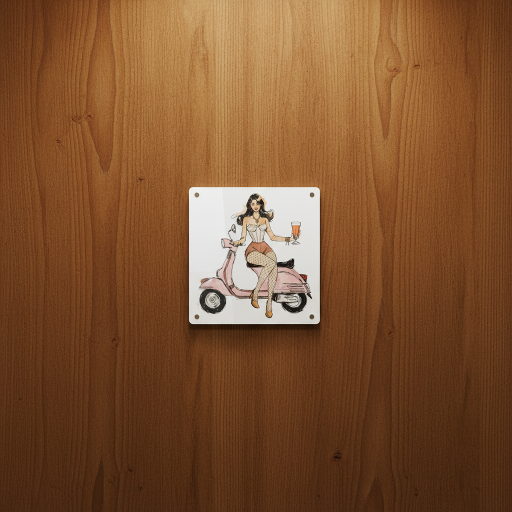 Exemple de signalétique imprimée sur une porte de toilettes